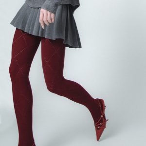 Diamond-Pattern Invisible Tights