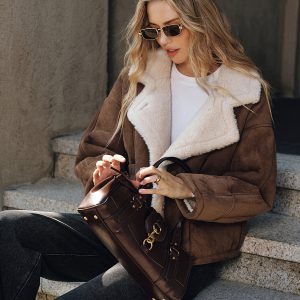 Fleece Lined Lapel Coat