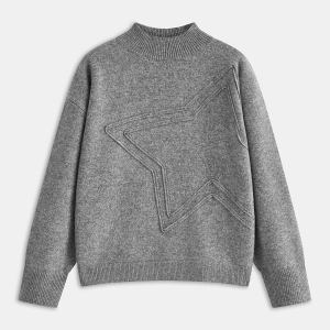 Star Applique Long-Sleeve Sweater