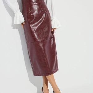 Faux Leather Pencil Skirt