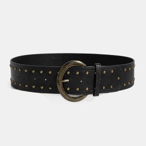 Studded Detail Wide Belt