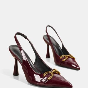 Horsebit Detail Slingback Pumps