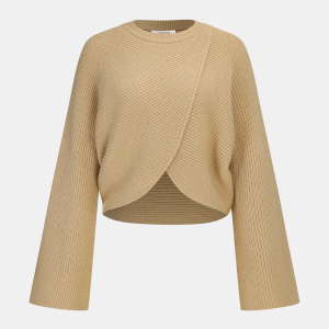 Asymmetric Wrap Knit Sweater