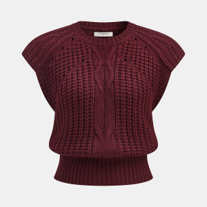 Sleeveless Cable Knit Vest