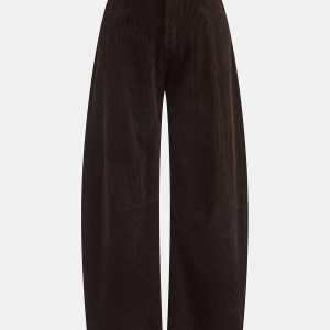 Belted Corduroy Wide-Leg Pants