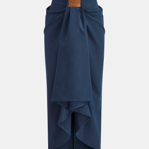 Asymmetric Ruffled Midi Skirt
