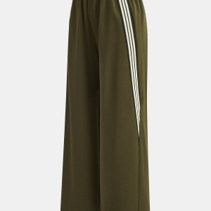 Striped Drawstring Wide-Leg Sweatpants