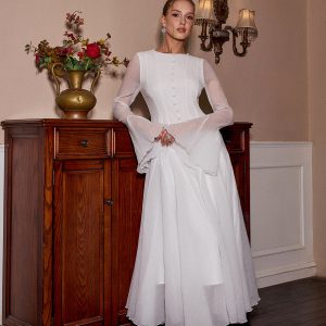 Sheer Bell Sleeve Maxi Dress