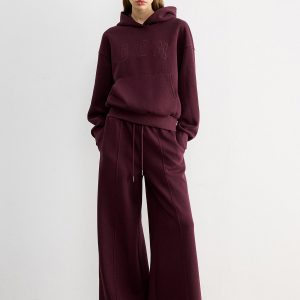 Letter Embroidered Loose Hoodie