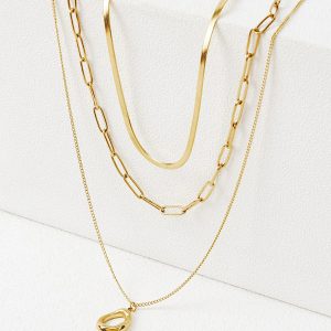 Layered Gold-Tone Chain Necklace