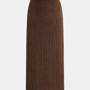Belted Corduroy Skirt