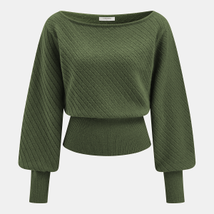 Ribbed Knit Cropped Sweater