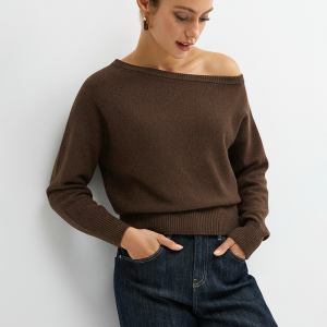 Off-Shoulder Knit Sweater