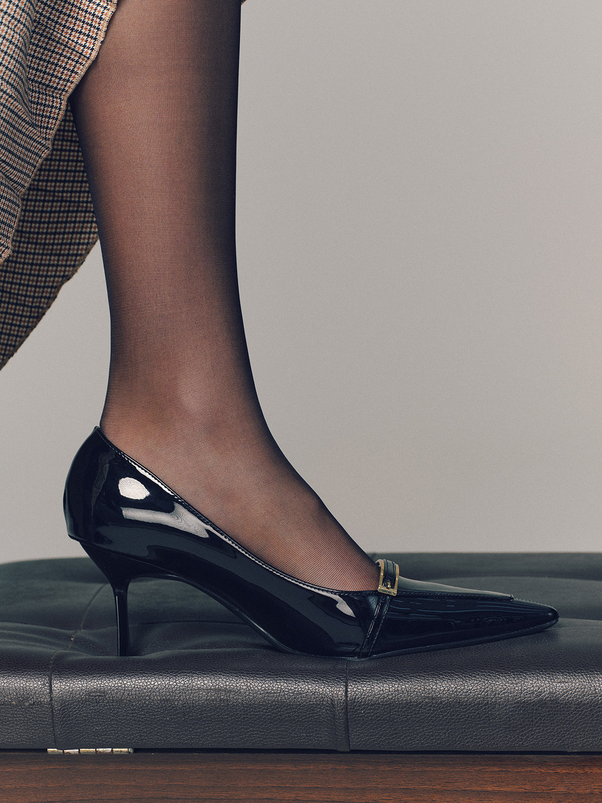 Metal Buckle Pointed-Toe Pumps - Image 6