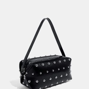 Studded Boxy Shoulder Bag
