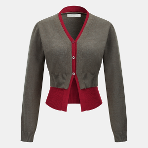 Color-Block V-Neck Sweater