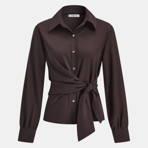 Tie-Waist Long Sleeve Shirt