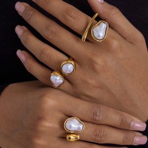 Baroque Pearl Statement Ring