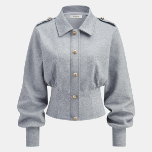 Metal Button Collared Jacket