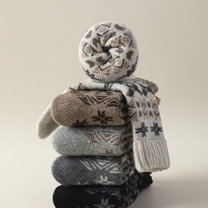 Wool-Blend Fair Isle Crew Socks