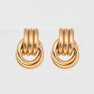 Twisted Rope Knot Hoop Earrings