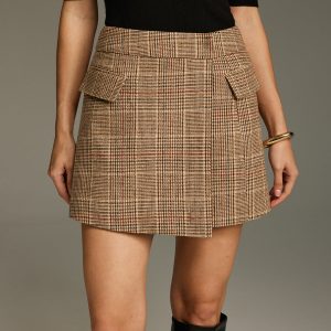 Tweed Plaid Mini Skirt