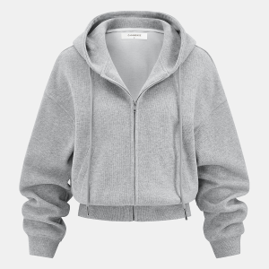 Cotton-Blend Zip-Up Hoodie