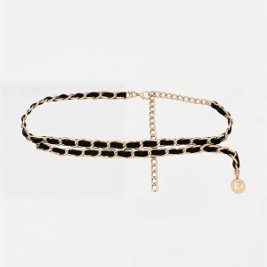Coin Charm Wrap Chain Belt