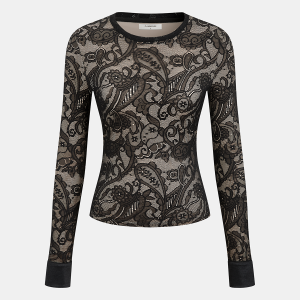 Paisley Lace Long-Sleeve Top