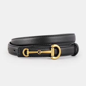 Horsebit Buckle Leather Belt