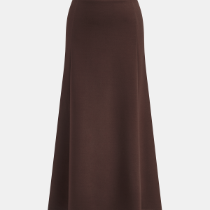 Wave-Hem Air-Layer Midi Skirt