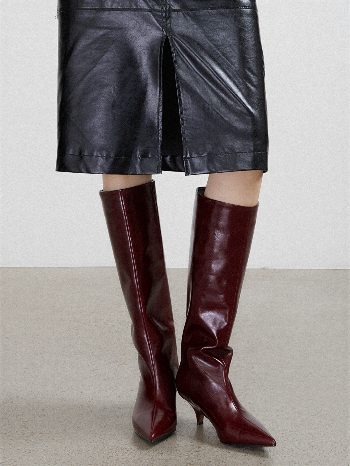 Pointed Toe Knee-High Boots - Image 4