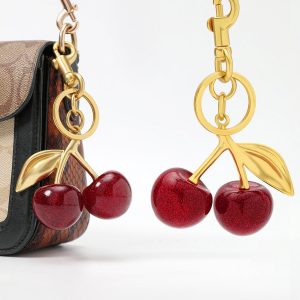 Double Cherry Gold-Tone Charm