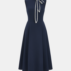 Tie-Neck Sleeveless Maxi Dress