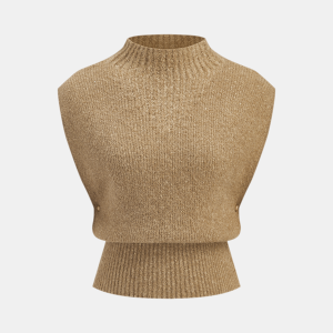 Wool-Blend Mock Neck Sweater Vest