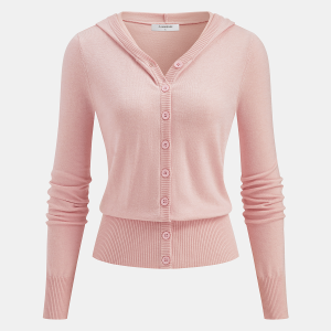 Wool-Blend Hooded Cardigan