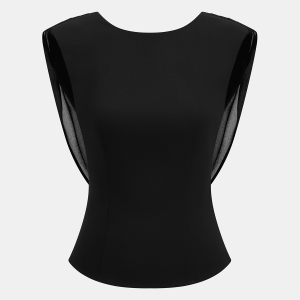 Draped Cowl-Back Sleeveless Top