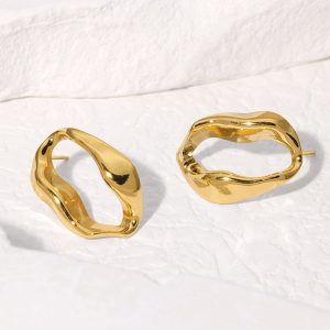 Irregular Wavy Hoop Earrings