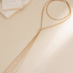 Layered Y-Shaped Tassel Necklace