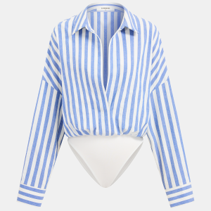 Striped Long Sleeve Shirt Bodysuit