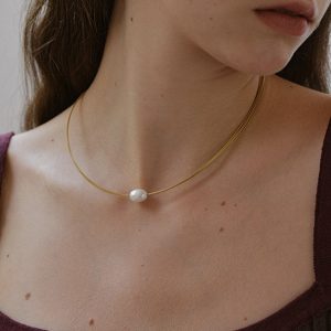 Multi-Strand Pearl Accent Choker Necklace