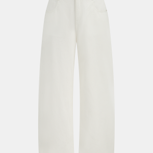 Mid Waist Wide Leg Denim Pants