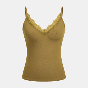 Lace Trim V-Neck Cami Top