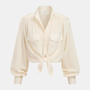 Utility Knot-Front Blouse