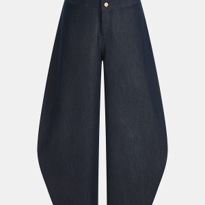 Mid-Waist Buttoned Balloon Pants
