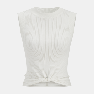 Ribbed Knotted Sweater Vest