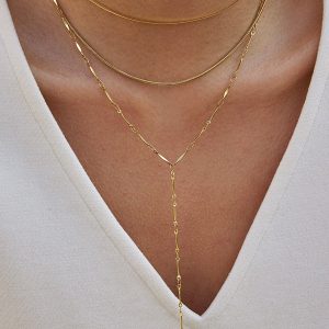 Layered Y-Shaped Lariat Necklace