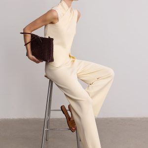 Cross Neck Sleeveless Top & Pants Set