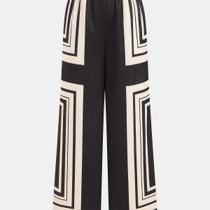 Geometric Print Wide Leg Pants