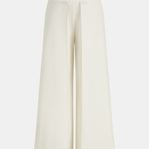 Overlap Detail Mid-Waist Pants